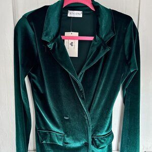 NWT In The Style Sexy Velvet Blazer Mini Dress